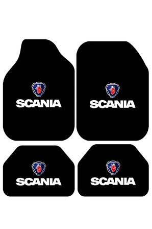 Dekoratif Dijital Baskılı Scania Desen Her Araca Uyumlu Yıkanabilir Oto Paspas Takımı