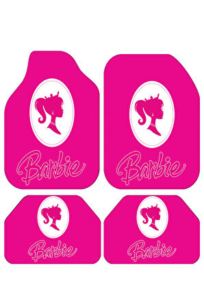 Dekoratif Dijital Baskılı Barbie Desen Her Araca Uyumlu Yıkanabilir Oto Paspas Takımı