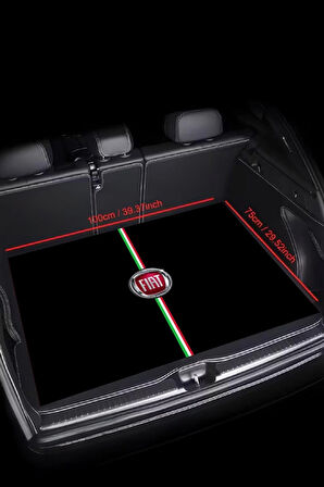 Dijital Baskı Dekoratif Fiat Desen Araba Bagaj Matı Yıkanabilir Bagaj Havuzu