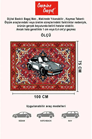 Dijital Baskı Dekoratif Araba Bagaj Matı Yıkanabilir Bagaj Havuzu
