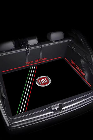 Dijital Baskı Dekoratif Fiat Desen Araba Bagaj Matı Yıkanabilir Bagaj Havuzu