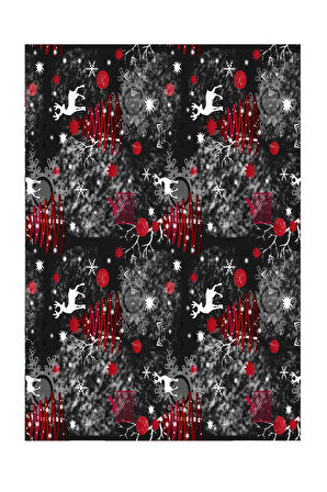 Dijital Baskılı Yıkanabilir Yeni Yıl Temalı Yılbaşı Halısı