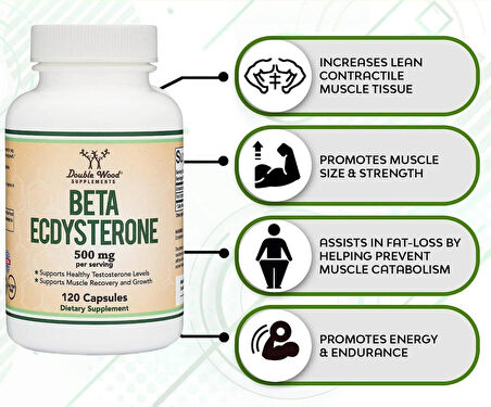 DOUBLE WOOD Beta Ecdysterone - 120 x 500 mg capsules