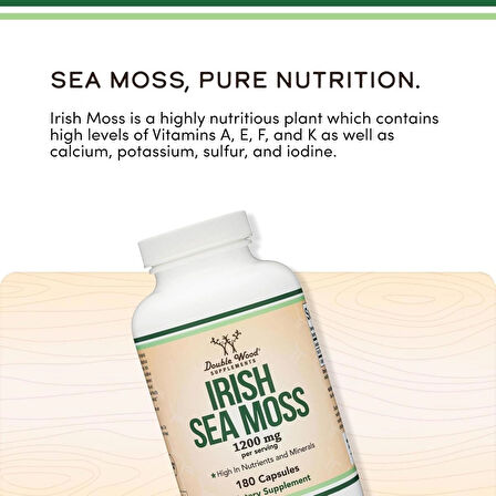 Double Wood Irish Sea Moss High in Minerals 180 Caps