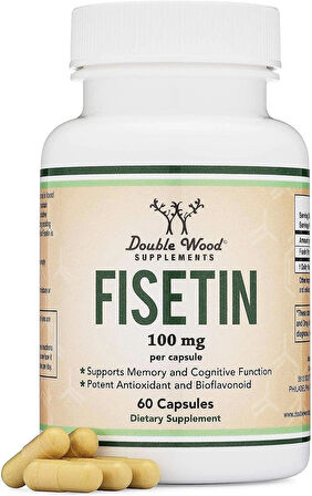 Double Wood Fisetin 100mg 60 Capsul - Hafıza desteği + Antioksidan