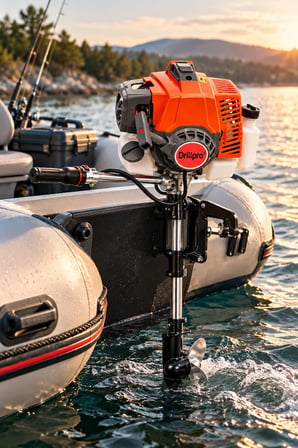3 HP 63CC Tekne Motoru – 2 Zamanlı Uzun Şaft + Işık + 2T Yağ Seti