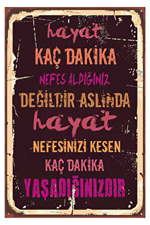 Slogan Ahşap Mdf Poster, Modern Duvar Dekoru, Sanatsal Poster, Ev Ofis, Cafe Duvar Süs