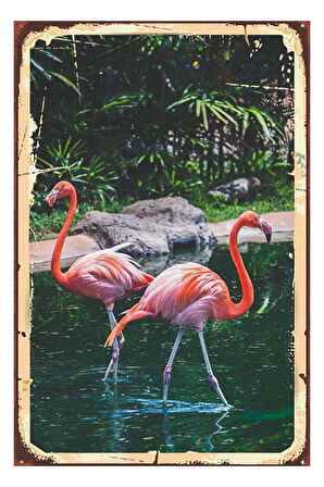 Flamingo Ahşap Mdf Poster, Modern Duvar Dekoru, Sanatsal Poster, Ev Ofis, Cafe Duvar Süs