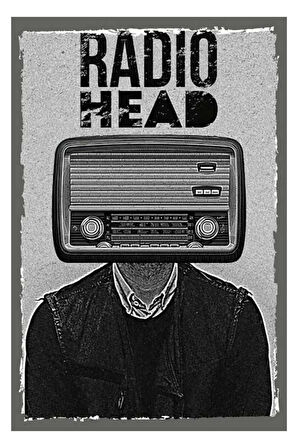 Radio Head Ahşap Mdf Poster, Modern Duvar Dekoru, Sanatsal Poster, Ev, Ofis, Cafe Duvar Süs
