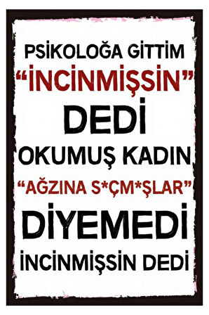 Slogan Ahşap Mdf Poster, Modern Duvar Dekoru, Sanatsal Poster, Ev Ofis, Cafe Duvar Süs