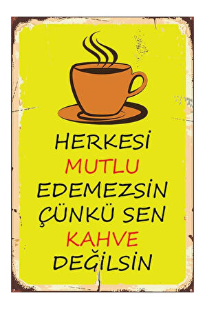 Çay Ahşap Mdf Poster, Modern Duvar Dekoru, Sanatsal Poster, Ev Ofis, Cafe Duvar Süs