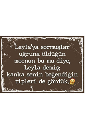 Komik Yazı Ahşap Mdf Poster, Modern Duvar Dekoru, Sanatsal Poster, Ev Ofis, Cafe Duvar Süs