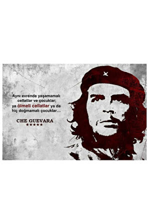 Che Guevara Ahşap Mdf Poster, Modern Duvar Dekoru, Sanatsal Poster, Ev Ofis, Cafe Duvar Süs