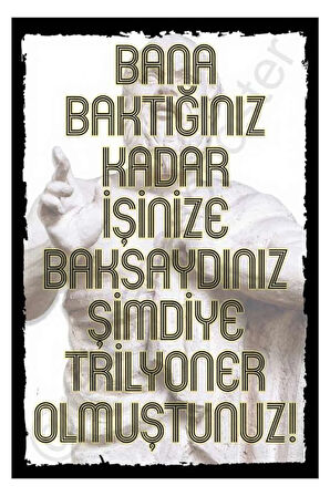 Slogan Retro Ahşap Mdf Poster, Modern Duvar Dekoru, Sanatsal Poster, Ev Ofis, Cafe Duvar Süs