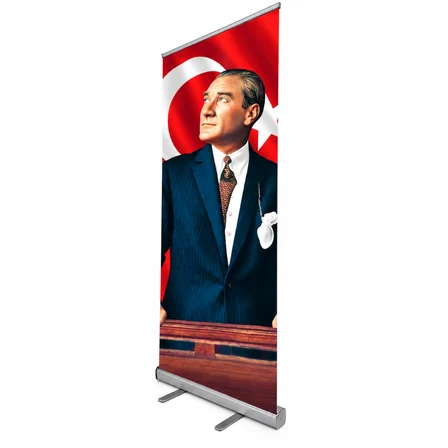 Atatürk Poster Baskılı Roll Up Banner 85x200cm No:1