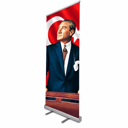 Atatürk Poster Baskılı Roll Up Banner 100x200cm No:1