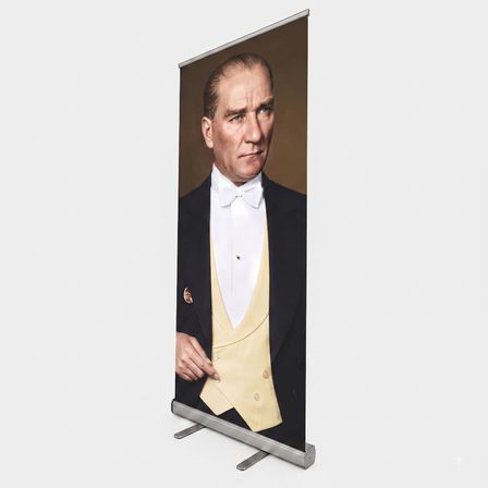 Atatürk Poster Baskılı Roll Up Banner 100x200cm No:2