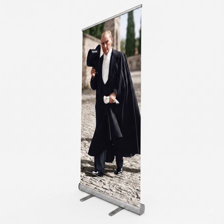 Atatürk Poster Baskılı Roll Up Banner 100x200cm No:3