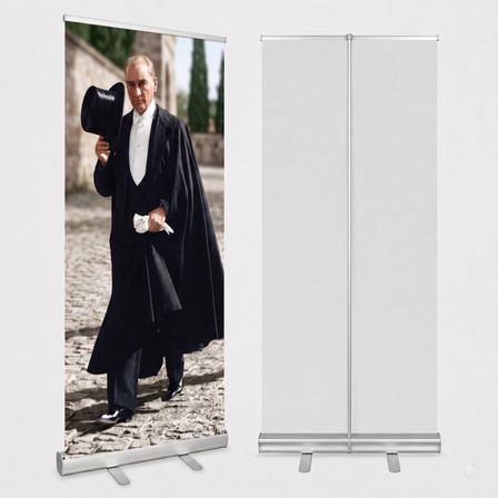 Atatürk Poster Baskılı Roll Up Banner 100x200cm No:3