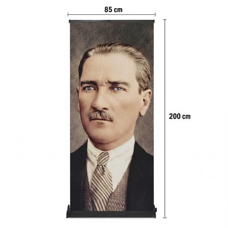Atatürk Poster Baskılı Pro Roll Up Banner 85x200cm No:2