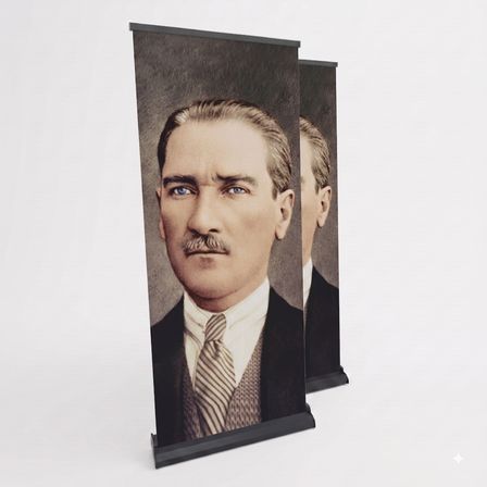 Atatürk Poster Baskılı Pro Roll Up Banner 85x200cm No:2