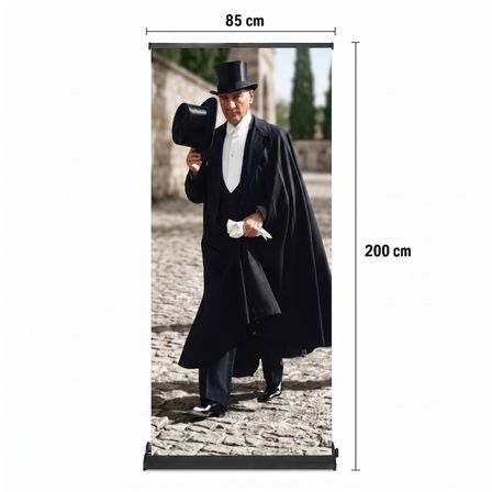 Atatürk Poster Baskılı Pro Roll Up Banner 85x200cm No:3