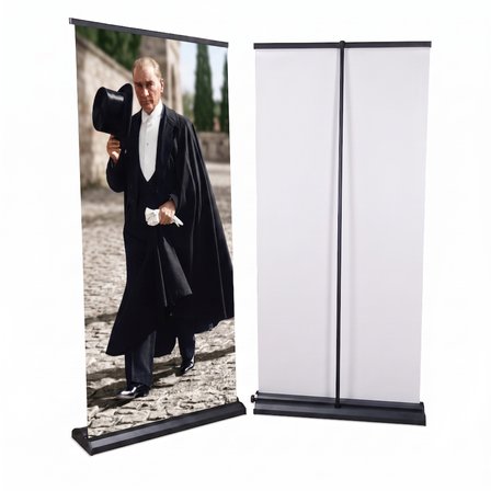 Atatürk Poster Baskılı Pro Roll Up Banner 100x200cm No:3