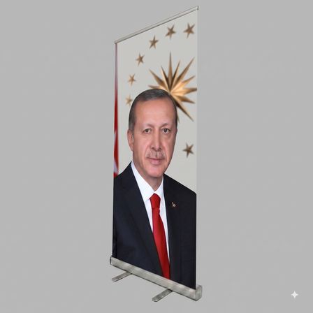 Cumhurbaşkanı Poster Baskılı Roll Up Banner 100x200cm No:2
