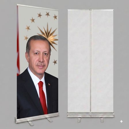 Cumhurbaşkanı Poster Baskılı Roll Up Banner 100x200cm No:2