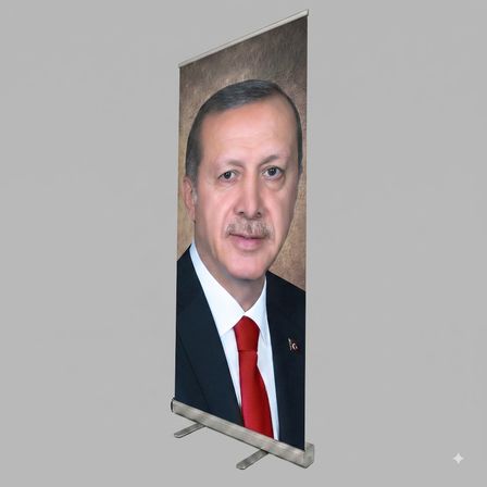 Cumhurbaşkanı Poster Baskılı Roll Up Banner 100x200cm No:3