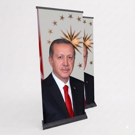 Cumhurbaşkanı Poster Baskılı Pro Roll Up Banner 85x200cm No:2
