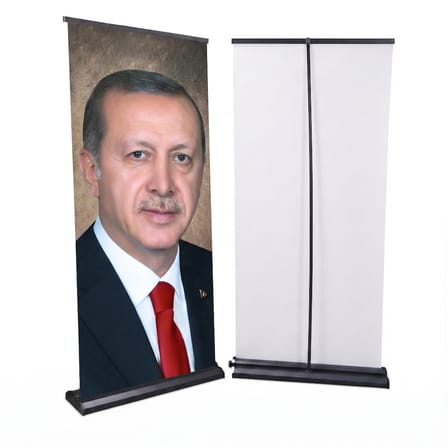 Cumhurbaşkanı Poster Baskılı Pro Roll Up Banner 85x200cm No:3