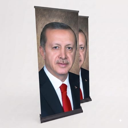 Cumhurbaşkanı Poster Baskılı Pro Roll Up Banner 85x200cm No:3