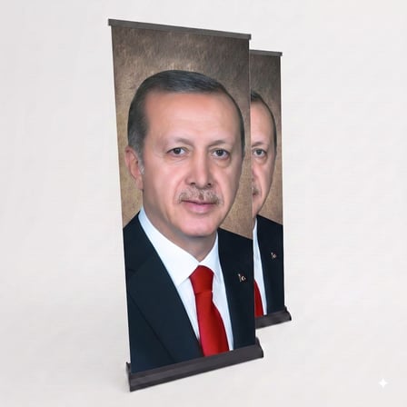 Cumhurbaşkanı Poster Baskılı Pro Roll Up Banner 100x200cm No:3