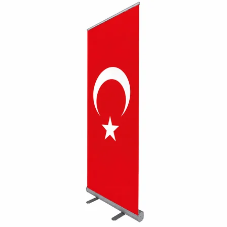 Türk Bayrağı Baskılı Roll Up Banner 85x200cm