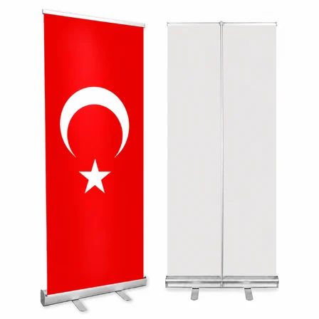 Türk Bayrağı Baskılı Roll Up Banner 85x200cm