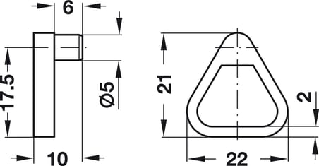 Häfele Raf tutucu, ahşap raflar için, plastik, 16 mm raf kalınlığı için (100'lü Paket)