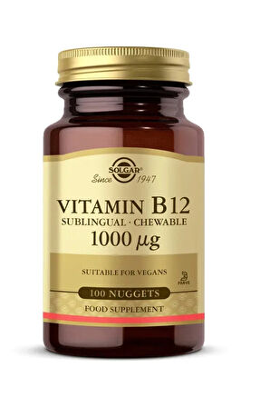 Vitamin B12 1000 Mcg 100 Dil Altı Tablet