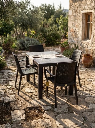 Mandella Kampanyalı  Elit Rattan 70x120  Nirvana  Koltuk Masa Takımı 4 Kişilik Kahverengi