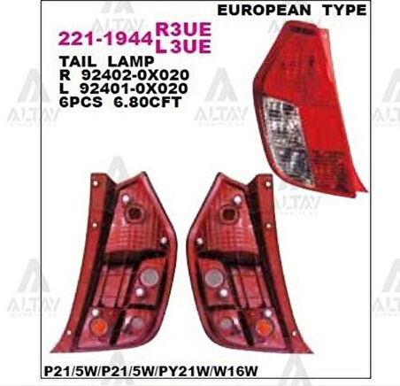 Depo 2211944R3UE Stop Lambası Sağ i10 08- 924020X020