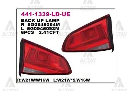 Depo 4411339LLDUE Bagaj Stop Lambası Sol Volkswagen Golf VII 12 5G0945093M