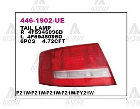 Depo 4461902LUE Stop Lambası Sol A6 04-07 4F5945095D