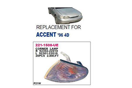 DEPO Sinyal Lambası Sol Accent Benzin-Dızel 95-97