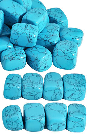 Sertifikalı Tamburlanmış Doğal Firuze Taşı Kütle Parça