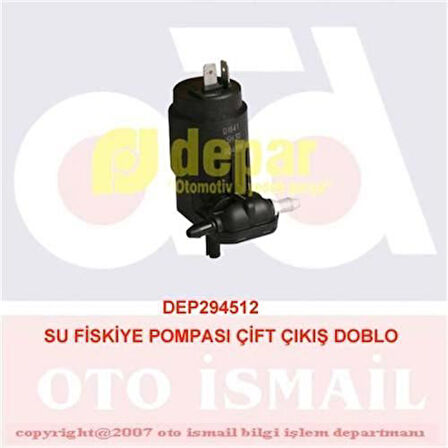 Depar 4512 Su Fıskiye Pompası Çift Çıkış Doblo 