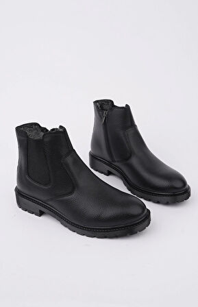 Muggo M104 Su&soğuk  Geçirmez Kürklü Garantili Sağlam  Kışlık Fermuarlı Kauçuk Taban Bot