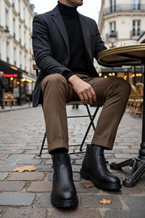 Muggo M104 Su&soğuk  Geçirmez Kürklü Garantili Sağlam  Kışlık Fermuarlı Kauçuk Taban Bot