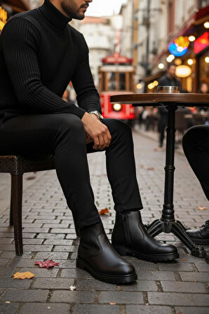 Muggo M104 Su&soğuk  Geçirmez Kürklü Garantili Sağlam  Kışlık Fermuarlı Kauçuk Taban Bot