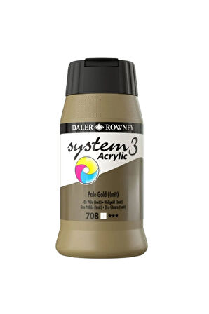 Daler Rowney System 3 Akrilik Boya 500ml 708 Pale Gold Imit