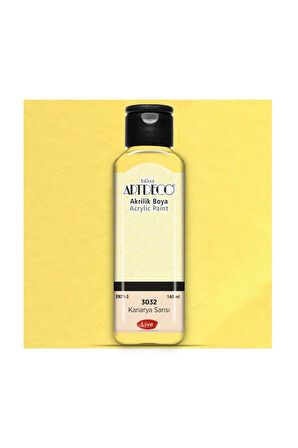 Akrilik Boya 140ml Kanarya Sarısı 3032